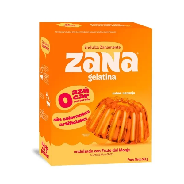Gelatina Sabor Naranja 50gr  |  Zana