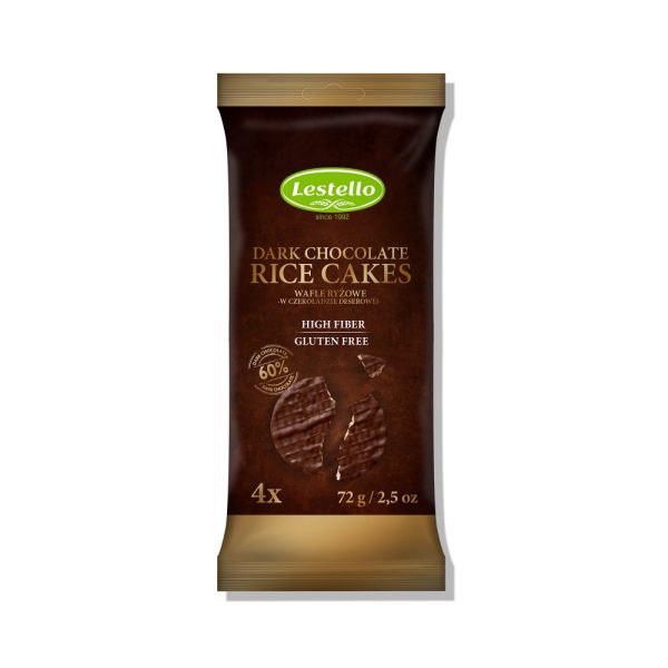 Galletas de Arroz con Chocolate Negro 72gr | Lestello
