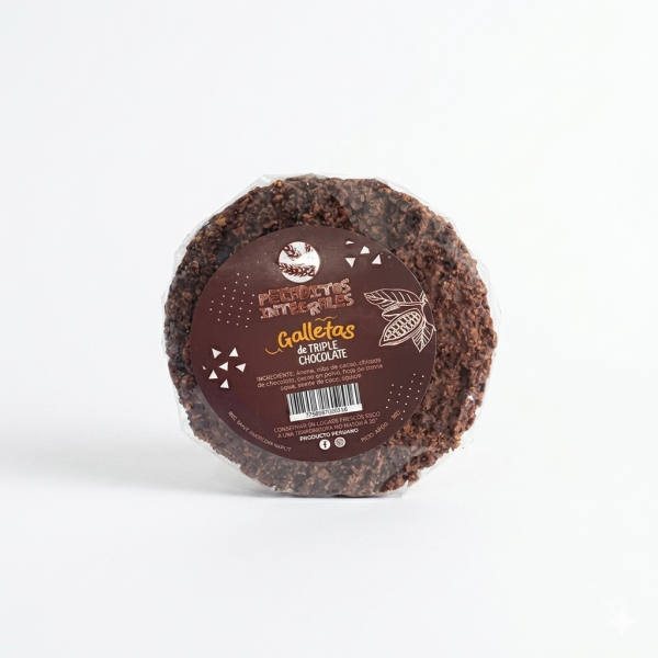 Galletas de Avena y Triple Chocolate 90gr | Pecaditos Integrales