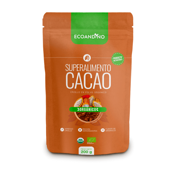 Cacao Orgánico en Polvo 200gr | Ecoandino