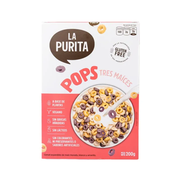 Cereal Pop 3 Maíces Caja 200gr | La Purita