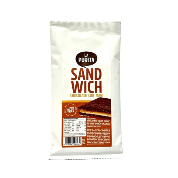 Sandwich Chocolate con Maní 35gr | La Purita