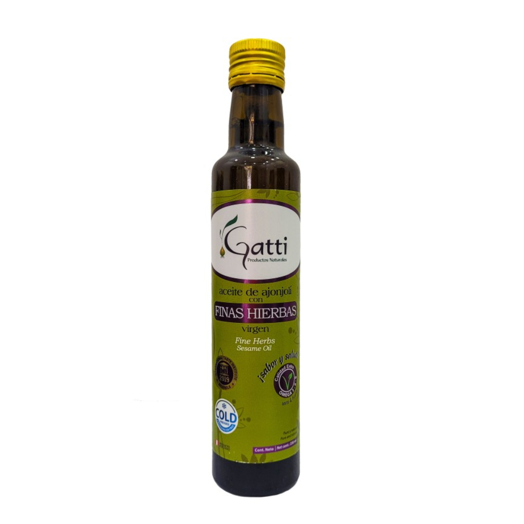 SMART BLENDS - 2026-01-24T232312.703 Aceite de Ajonjoli con Finas Hierbas Virgen 250ml | Gatti - Imagen 1