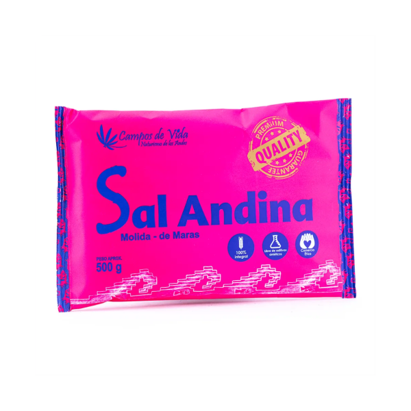 Sal Andina de Maras Molida 500gr | Campos de Vida