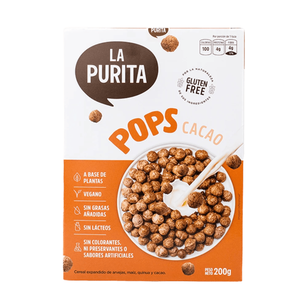 Cereal Pop Cacao Caja 200gr | La Purita